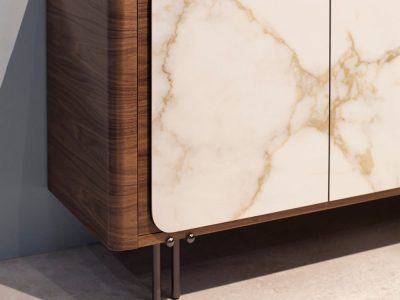Buffet bas bois marbre - Fiory