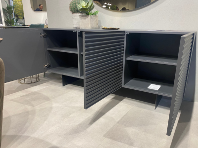 Buffet gris 3 portes laqué mat - Warren