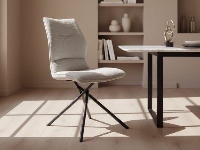 Chaise confortable gris clair - Neela