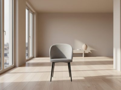 Chaise de salle à manger en tissu - Teno