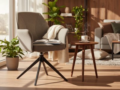 Lot de 2 chaises pivotante avec accoudoirs - Vienna