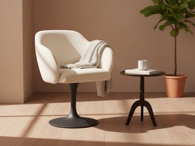 Lot de 2 chaises pivotante de salle à manger - Calise