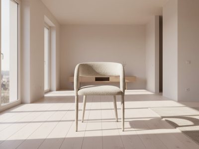 Chaise de salle à manger bouclette - Kelly