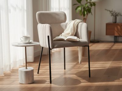 Chaise salle à manger en tissu chiné - Miane