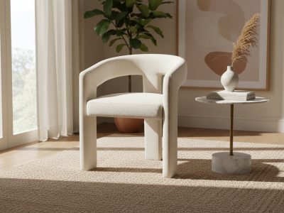 Chaise salle à manger en tissu design - Lina