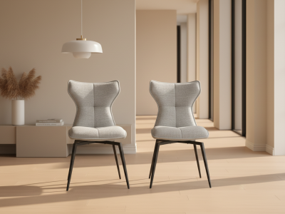 Lot de 2 chaises de salle à manger pivotante - Barda