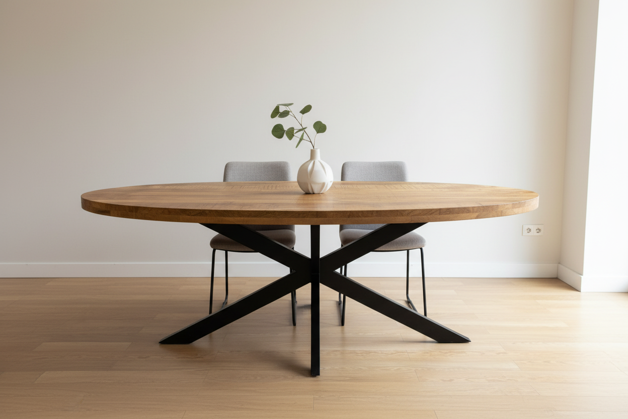 Table ovale en bois massif – Alexan