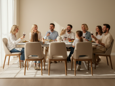 Table extensible céramique marbre blanc mat Thorus – 160 à 240 cm