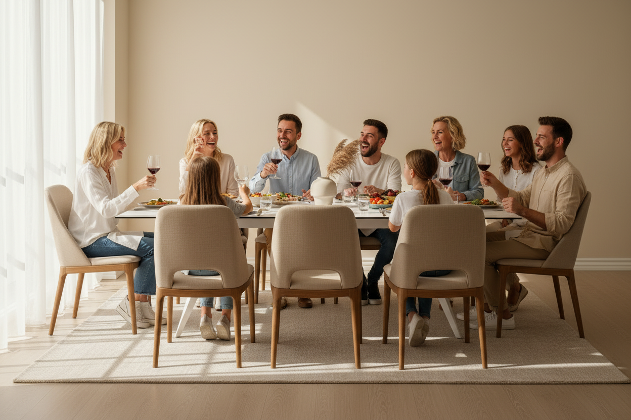 Table extensible céramique marbre blanc mat Thorus – 160 à 240 cm