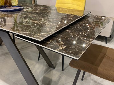 Table extensible céramique marbre 5 mm Nestory – 160 à 240 cm