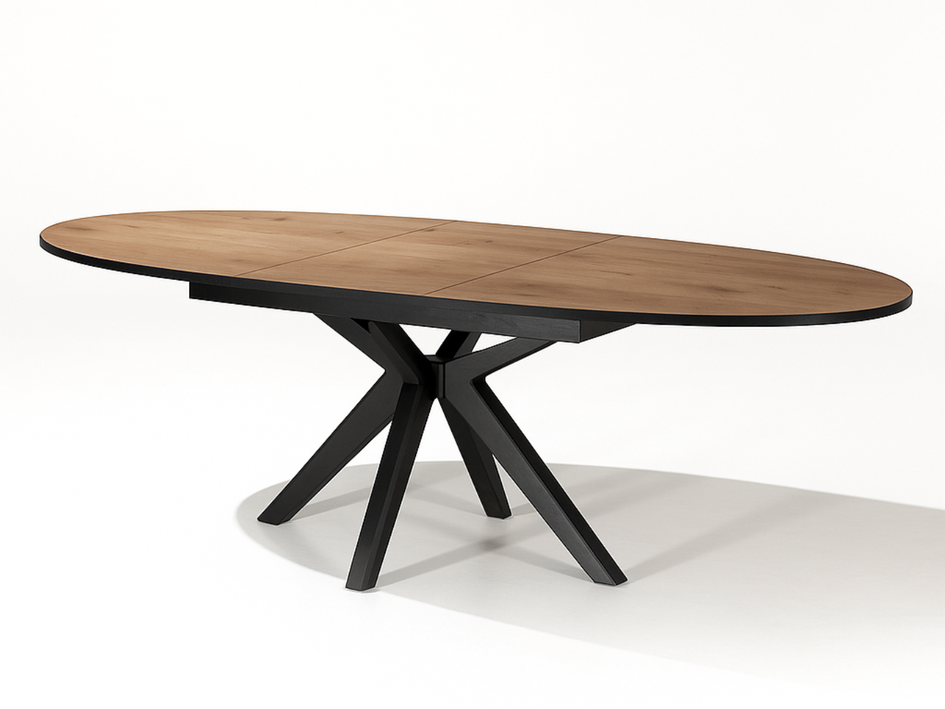 Table à manger ovale en bois extensible - Elvira